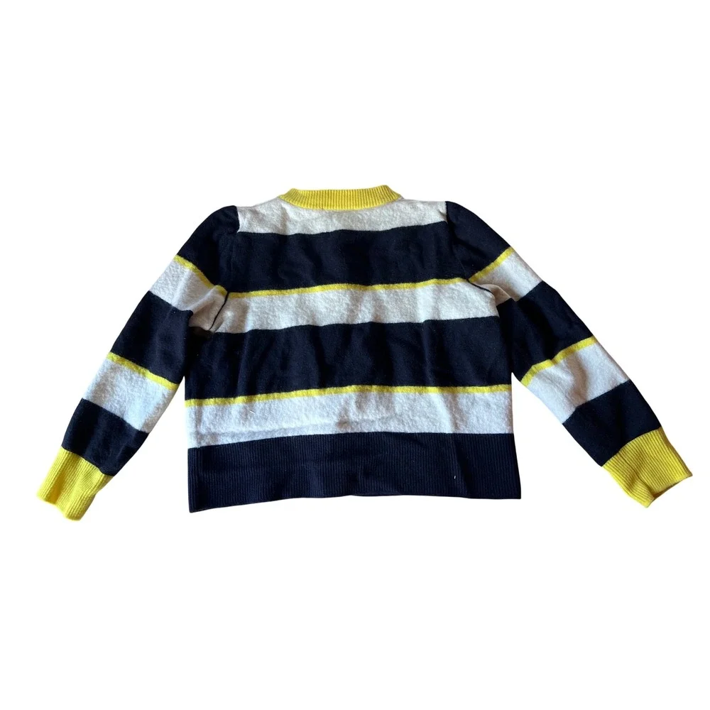 Giorgio Grati‎ Kids Striped Wool Cardigan Sweater Gold Buttons Made in Italy